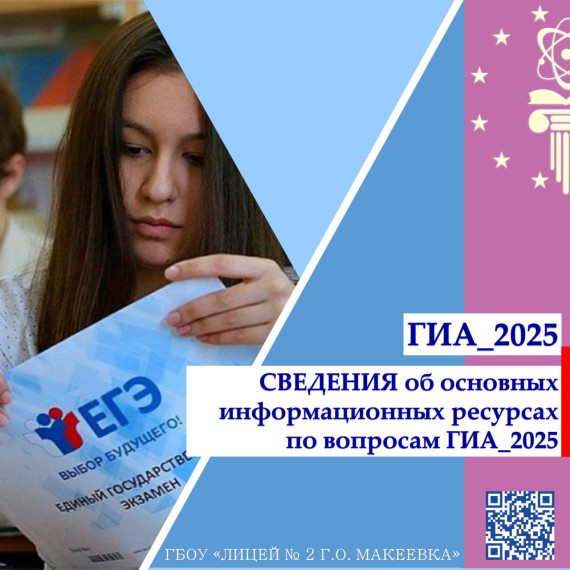 СВЕДЕНИЯ об основных информационных ресурсах по вопросам ГИА_2025.